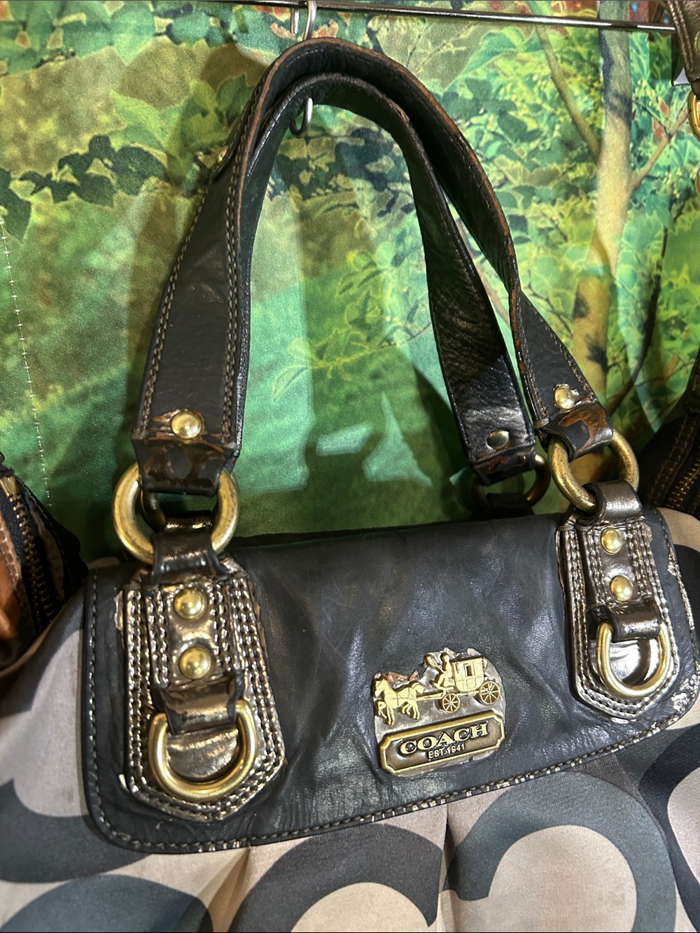 Coach Madison Graphic Multi Color Op Art Shoulder Bag:USED!VIEW ALL PICS B/4 Buy - Picture 3 of 13